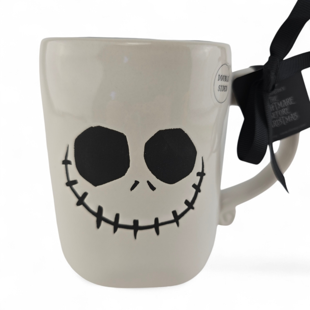 NWT Rae Dunn Disney Nightmare Before Christmas Jack Skellington Mug White 16 oz